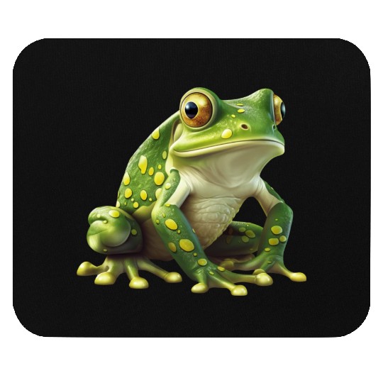 Green Frog - Natural Design Mouse Pads