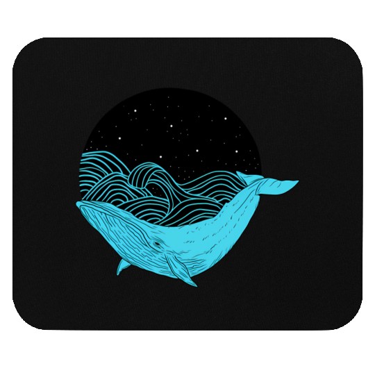 Humpback Whale Midnight Space Whale Mouse Pads