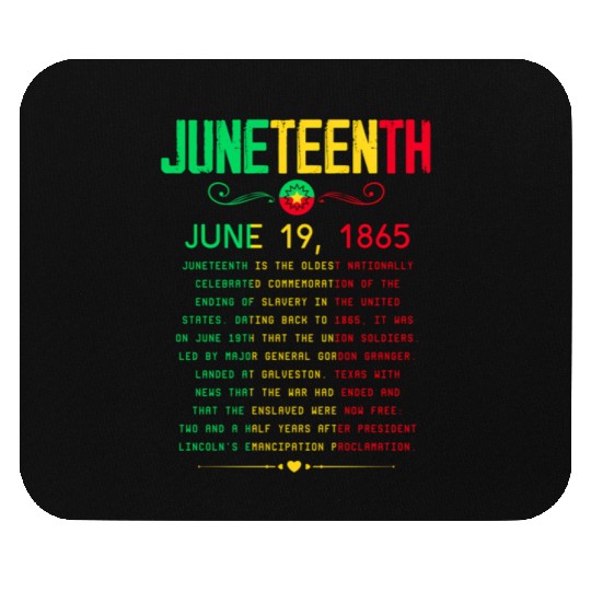 Juneteenth 1865 Juneteenth African American June 1 Mouse Pads