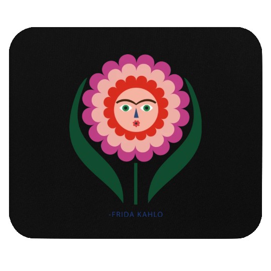 Frida Kahlo Colorful Flower Feminist Mexican Mouse Pads