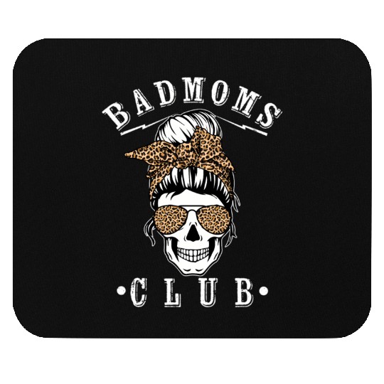 Messy Hair Bun Bandana ull Leopard Print Bad Moms Mouse Pads