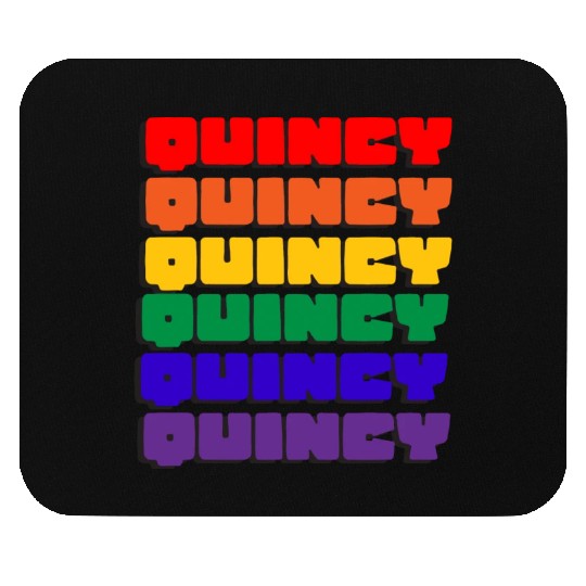 Quincy Rainbow Type Mouse Pads