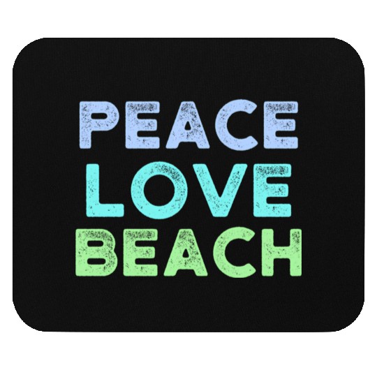 Peace Love Beach Distressed Mouse Pads