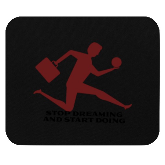 Business man logo art in clothing design Mouse Pads