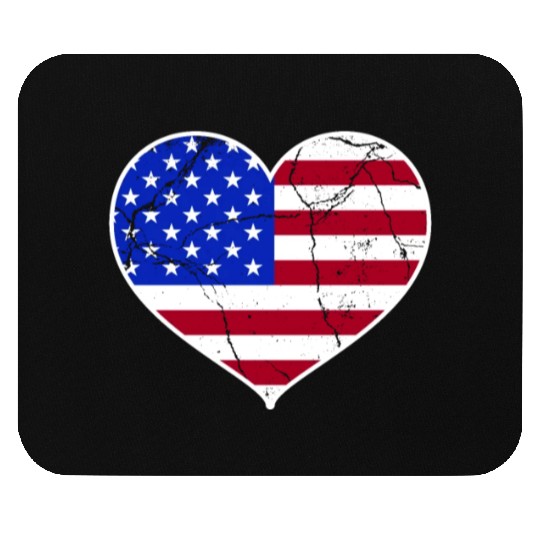 Love America Flag Independence Day USA Patriots Mouse Pads