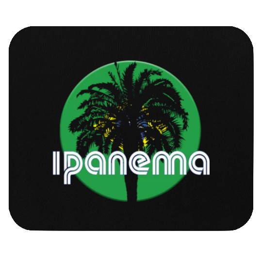 Ipanema Brazil Flag Native Palm Tree Brazilian Mouse Pads
