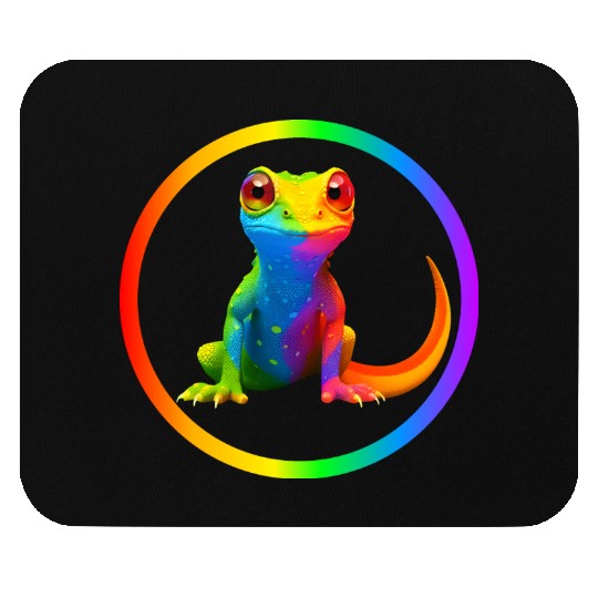 Gay Pride Gecko Mouse Pads