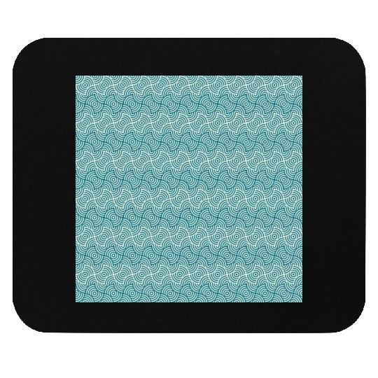 Retro Teal Pattern Mouse Pads