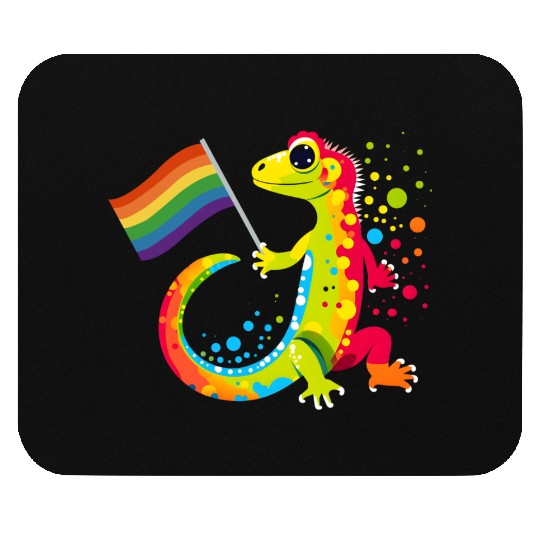 Gay Pride Gecko Mouse Pads