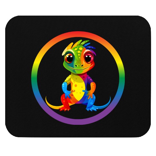 Gay Pride Gecko Mouse Pads