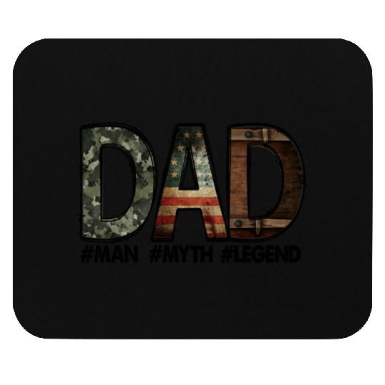 Dad Man Myth Legend Father Typography Mouse Pads