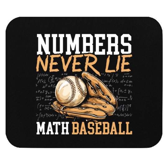 Baseball Math Lover Mathematician Baseball Player Mouse Pads