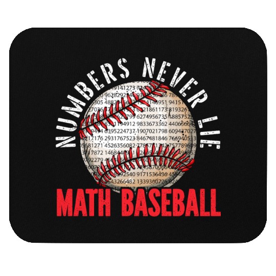 Baseball Math Lover Mathematician Baseball Player Mouse Pads