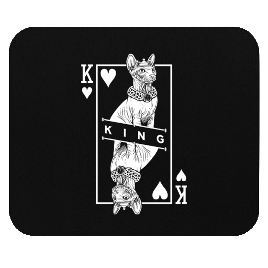 Sphynx Cat Lover King Of Hearts Funny Pop Art Mouse Pads