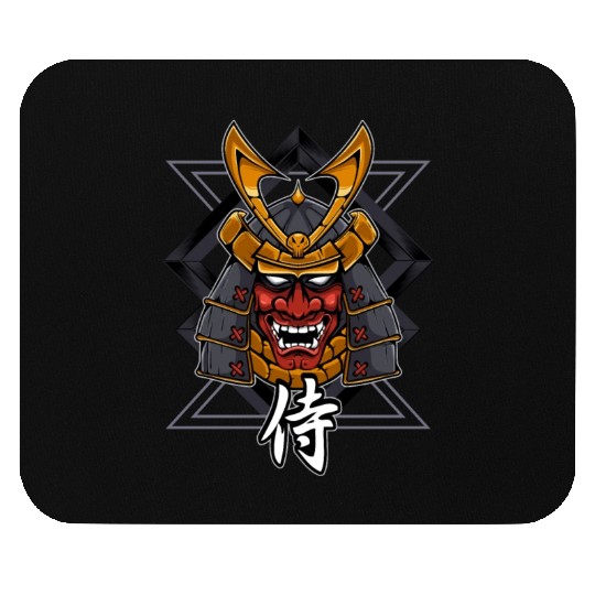 Samurai oni mask warrior Demon Bushido Knight Mouse Pads