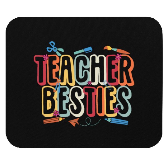 Teacher Besties Bestfriend Matching Teacher Bestie Mouse Pads