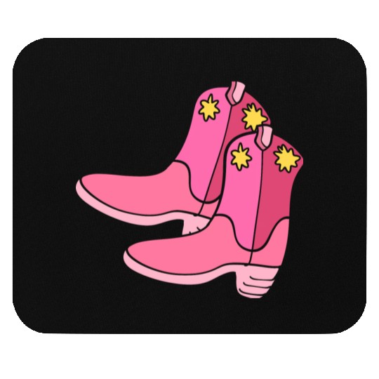 Pink Cowgirl Boots Cowgirl Mouse Pads