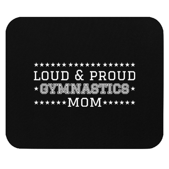 Loud Proud Gymnastics Mom aesthetic retro Mouse Pads