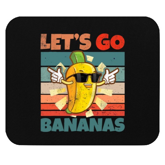 Vintage Funny Banana Meme Let Us Go Banana Bananas Mouse Pads