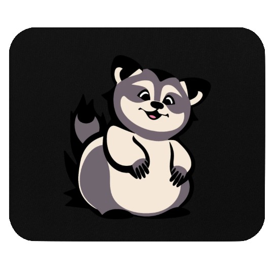 Simply cute raccoon Mouse Pads