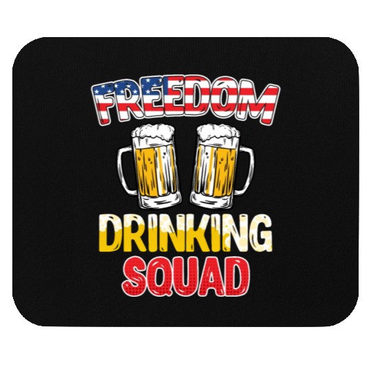Freedom Drinking Squad USA Party Independence Day Mouse Pads