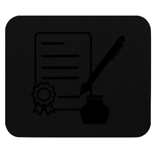 Contract with wax seal, ink pen, Mouse Pads