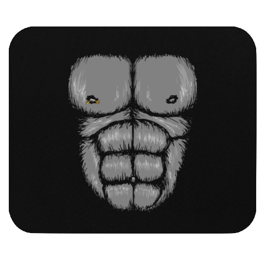 Funny Gorilla Chest , Halloween Monkey Chest Suit Mouse Pads