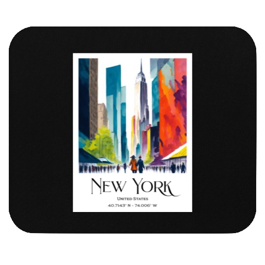 People walking to One World Trade Centre New York Mouse Pads