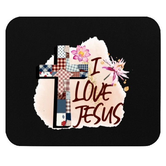 I Love Jesus Mouse Pads