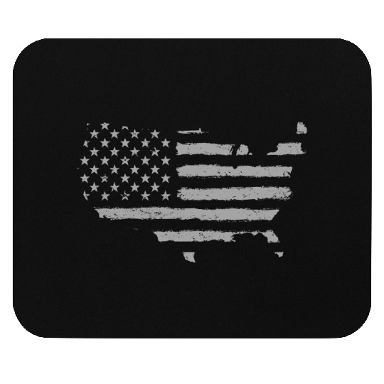 HAND PAINTED US FLAG Mouse Pads