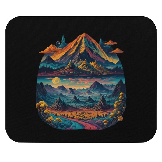 Psychedelic dream illustration Mouse Pads