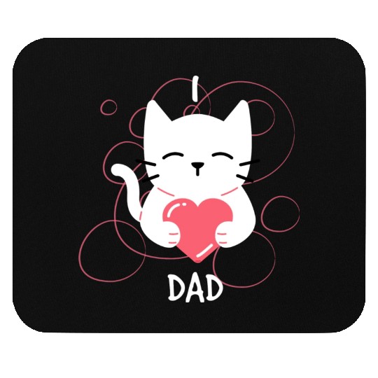 I Love Dad Kitten Mouse Pads