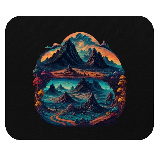 Psychedelic mystical illustration Mouse Pads