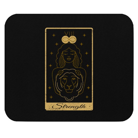 Tarot Card Strength Occult Gothic Halloween Mouse Pads