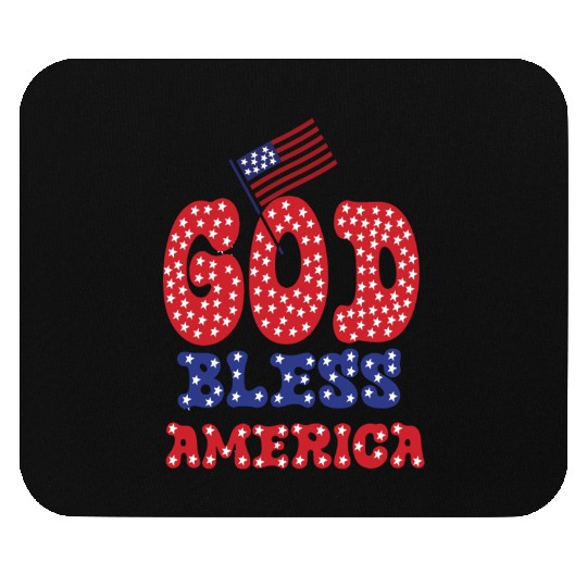 PATRIOTIC DAY GOD BLESS AMERICA Mouse Pads