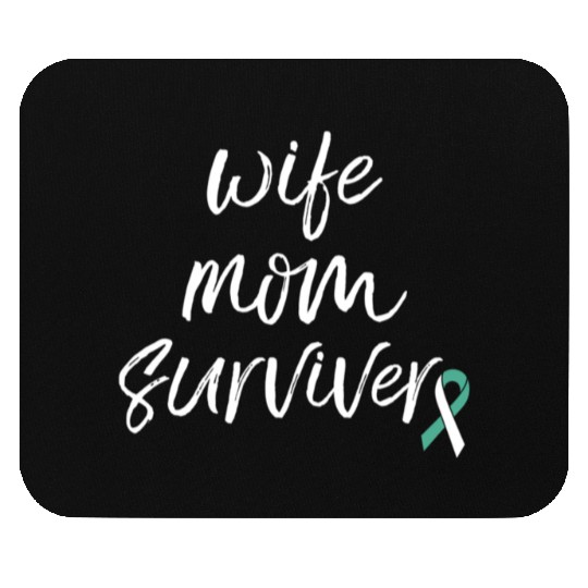 Cervical Cancer Awareness Products Ribbon Survivor Mouse Pads