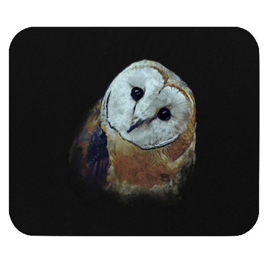Barn Owl Painting Owl Mouse Pads