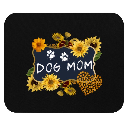 Sunflower Dog Mom Floral Dog Mouse Pads