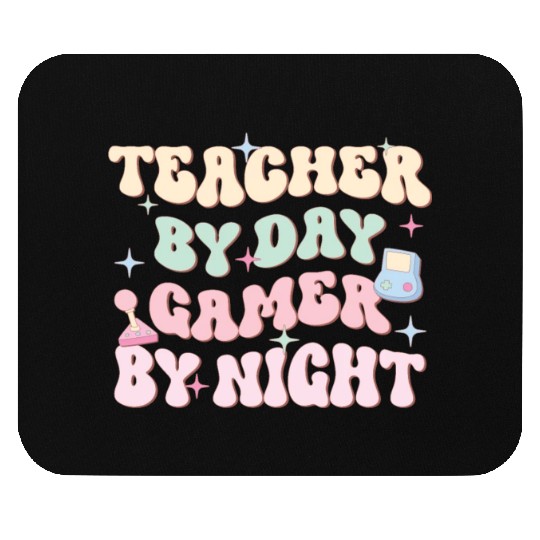 Teacher By Day Gamer By Night, Happy Game Day Mouse Pads