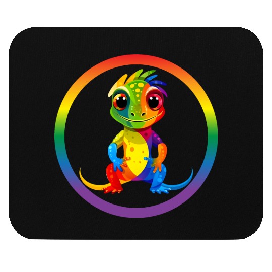 Gay Pride Gecko Mouse Pads