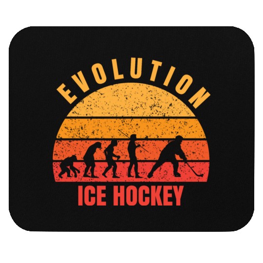 Evolution ice hockey Mouse Pads