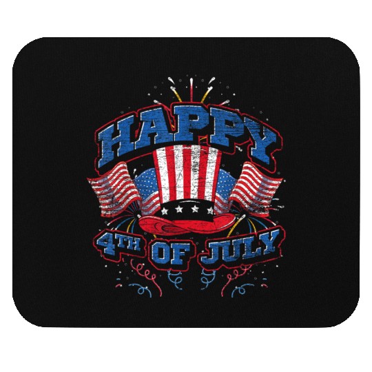 Happy 4th Of July US Flag Liberty American Mouse Pads