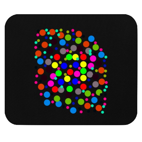 Multi-colored circle pattern Mouse Pads, Travel