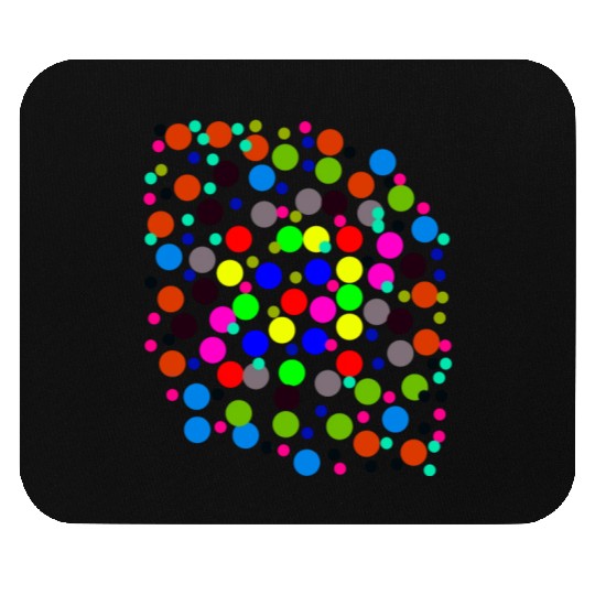 Multi-colored circle pattern Mouse Pads, Travel