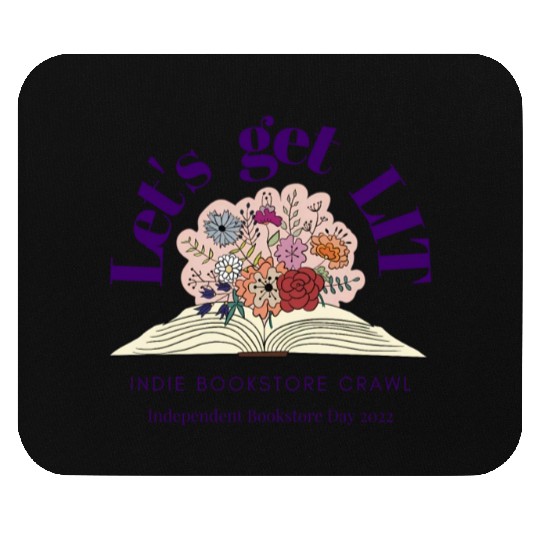 Let'S Get Lit Indie Bookstore Crawl Bookstore Day Mouse Pads