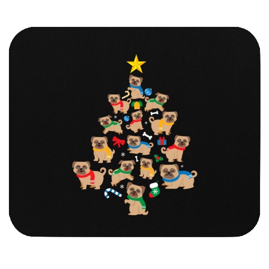 Pug Dog Tree Dog Owner Mom Dad Mouse Pads