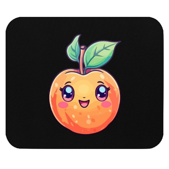 Peach kawaii Mouse Pads