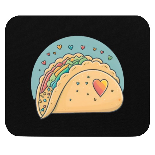 Taco-Lover I Love Tacos Heart Spicy Foodie Mouse Pads