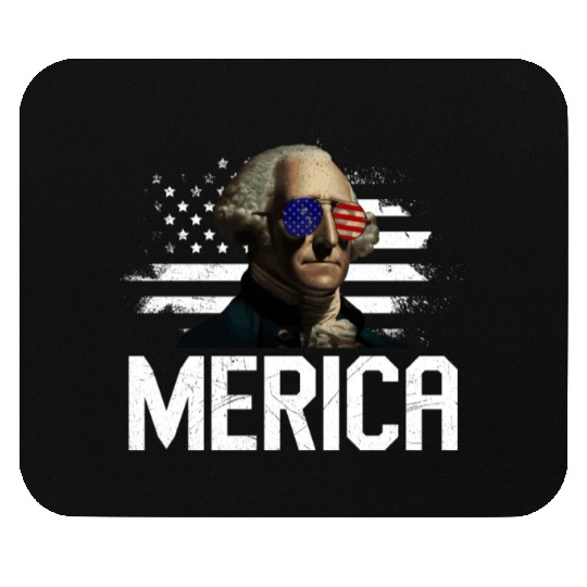 Merica George Washington Independence Day Mouse Pads