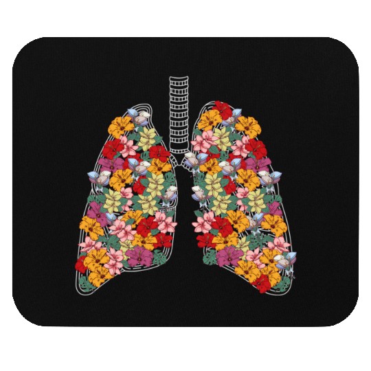 Anatomical Lungs Flowers Medical Science Anatomy T Mouse Pads